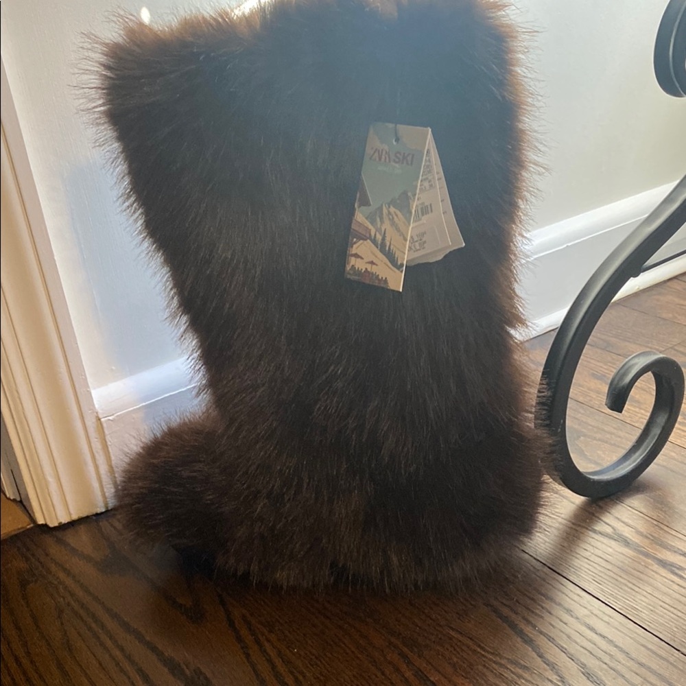 Brown Faux Fur Boots